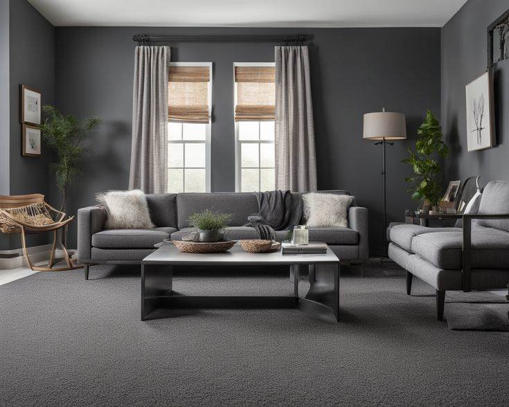 charcoal grey colour carpet